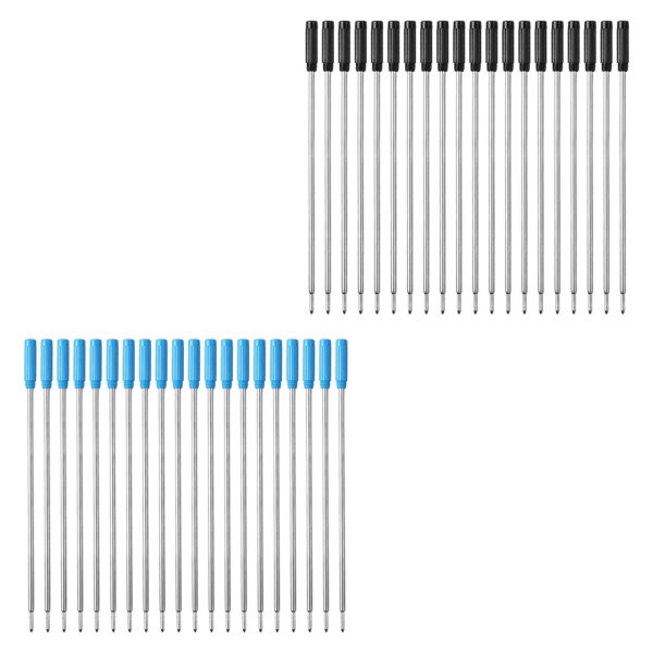 L:4.5 In Ballpoint Pen Refills for Cross Pens Medium Point blue Black Ink 20pcsset - Image 2