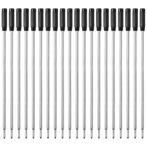 L:4.5 In Ballpoint Pen Refills for Cross Pens Medium Point blue Black Ink 20pcsset