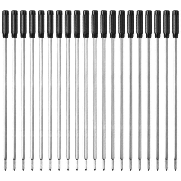 L:4.5 In Ballpoint Pen Refills for Cross Pens Medium Point blue Black Ink 20pcsset