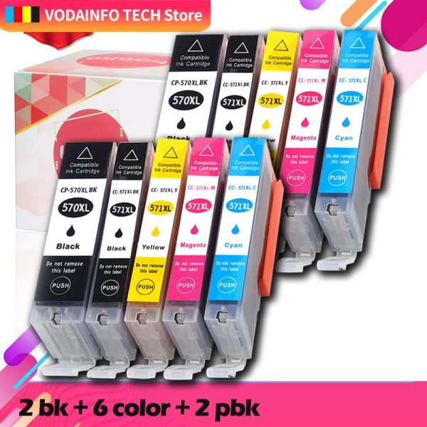 Priner PIXMA MG5750 MG5751 MG6851 MG6852 TS6050 TS5050 T5051 Wtih PGI 570 CLI 570 compatible ink cartridge for canon - Image 4