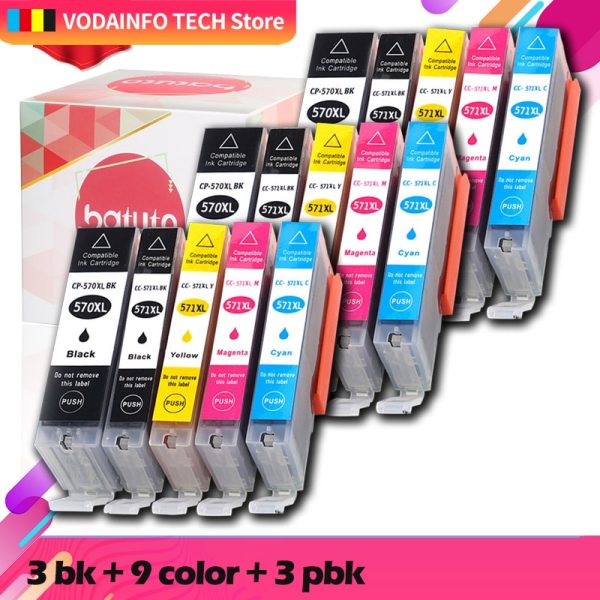Priner PIXMA MG5750 MG5751 MG6851 MG6852 TS6050 TS5050 T5051 Wtih PGI 570 CLI 570 compatible ink cartridge for canon - Image 5