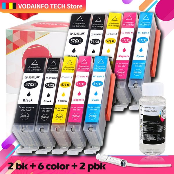 Priner PIXMA MG5750 MG5751 MG6851 MG6852 TS6050 TS5050 T5051 Wtih PGI 570 CLI 570 compatible ink cartridge for canon - Image 6