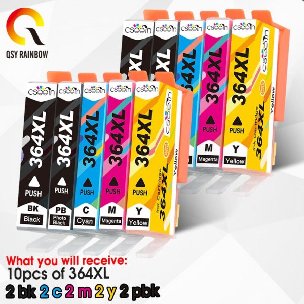 QSYRAINBOW Compatible ink cartridge for hp 364 xl HP364 DeskJet 3070A 3520 Photosmart 5510 5520 6510 6520 7510 7520 - Image 2