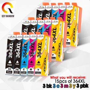 QSYRAINBOW Compatible ink cartridge for hp 364 xl HP364 DeskJet 3070A 3520 Photosmart 5510 5520 6510 6520 7510 7520