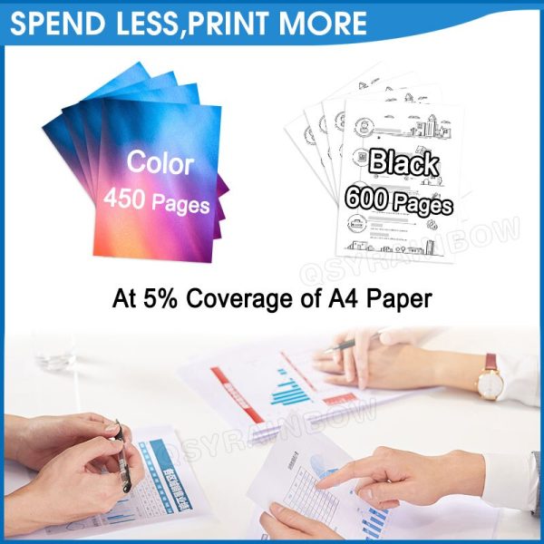 QSYRAINBOW Remanufactured For HP 302 Ink Cartridge HP302 XL Ink Cartridge Deskjet 1110 1111 1112 2130 2131 4511 3833 5220 - Image 3