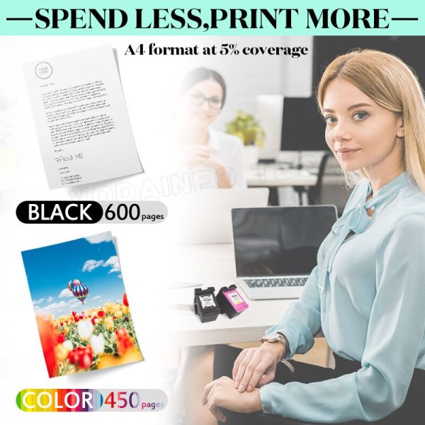 Royek 304 XL Ink Cartriddge Replacement For HP 304 HP304 XL Deskjet Envy 2620 2630 2632 5030 5020 5032 3720 3730 5010 Printer - Image 3
