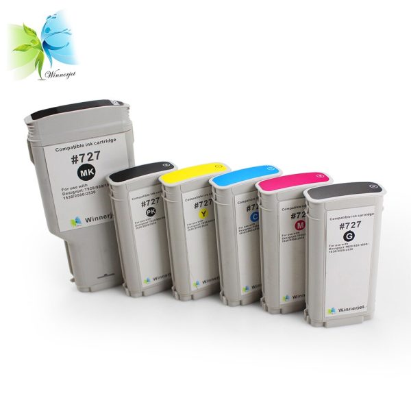 Winnerjet 727 full ink cartridge for HP designjet TT920 T930 T1500 T1530 T2500 T2530 printer ink cartridge with ink and chip - Image 6