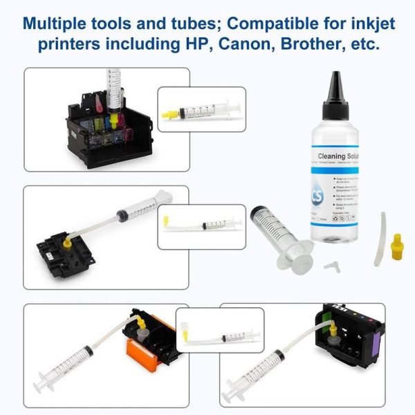 compatible inkjet Printer Print Head Cleaner Cleaning solution Liquid Fluid For HP EPSON CANON BROTHER Lexmark Inkjet Printer - Image 3